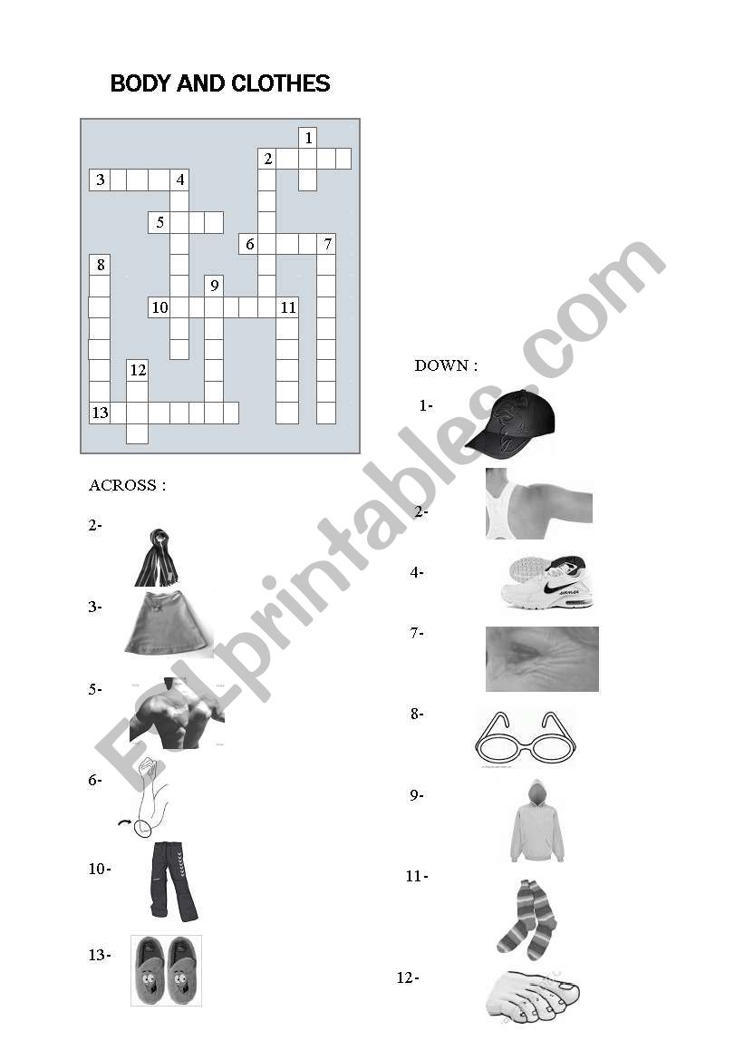 crosswords worksheet