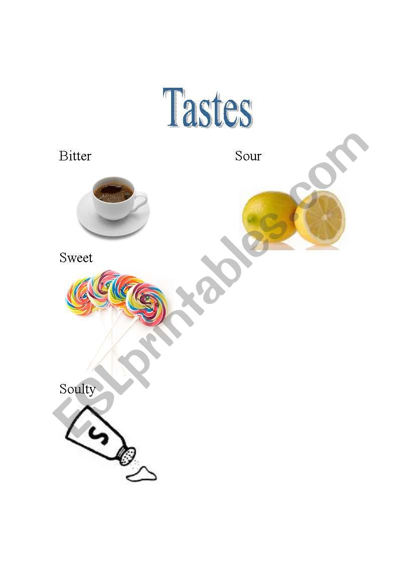 The tastes worksheet