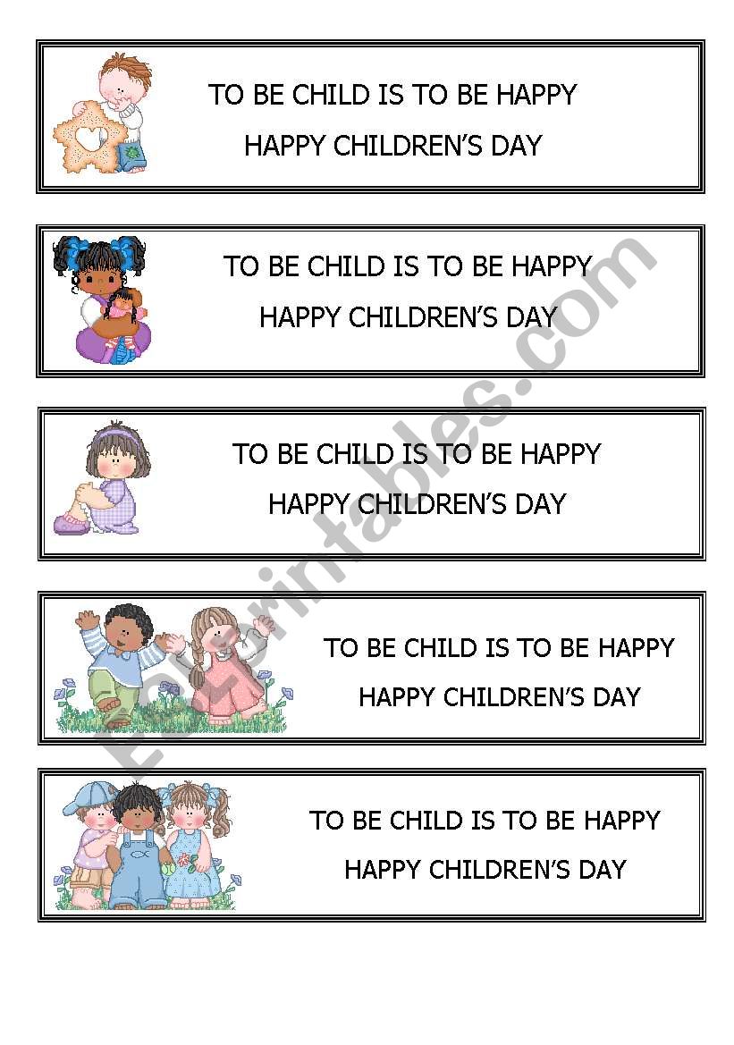 childrenÂ´s day worksheet