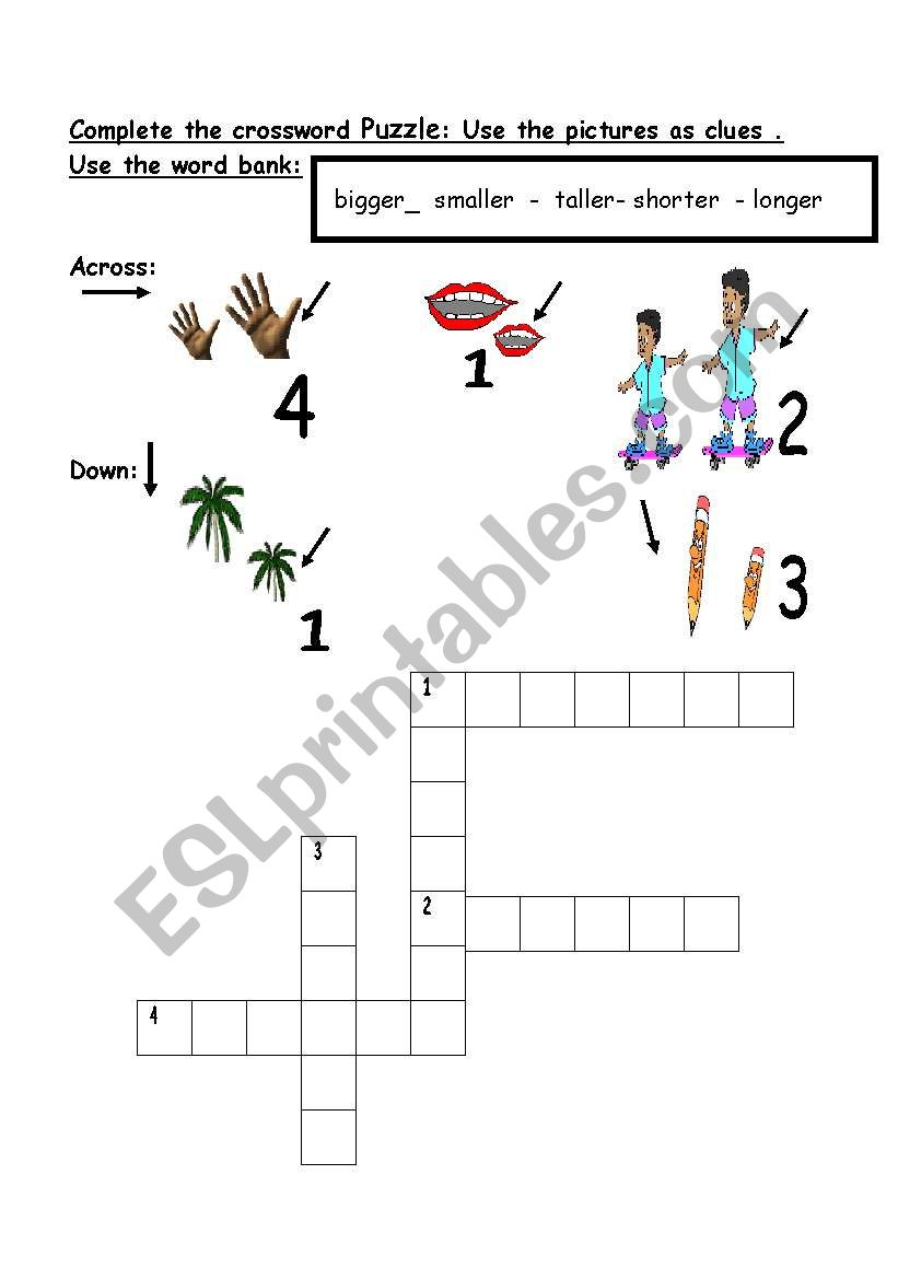 comparative worksheet