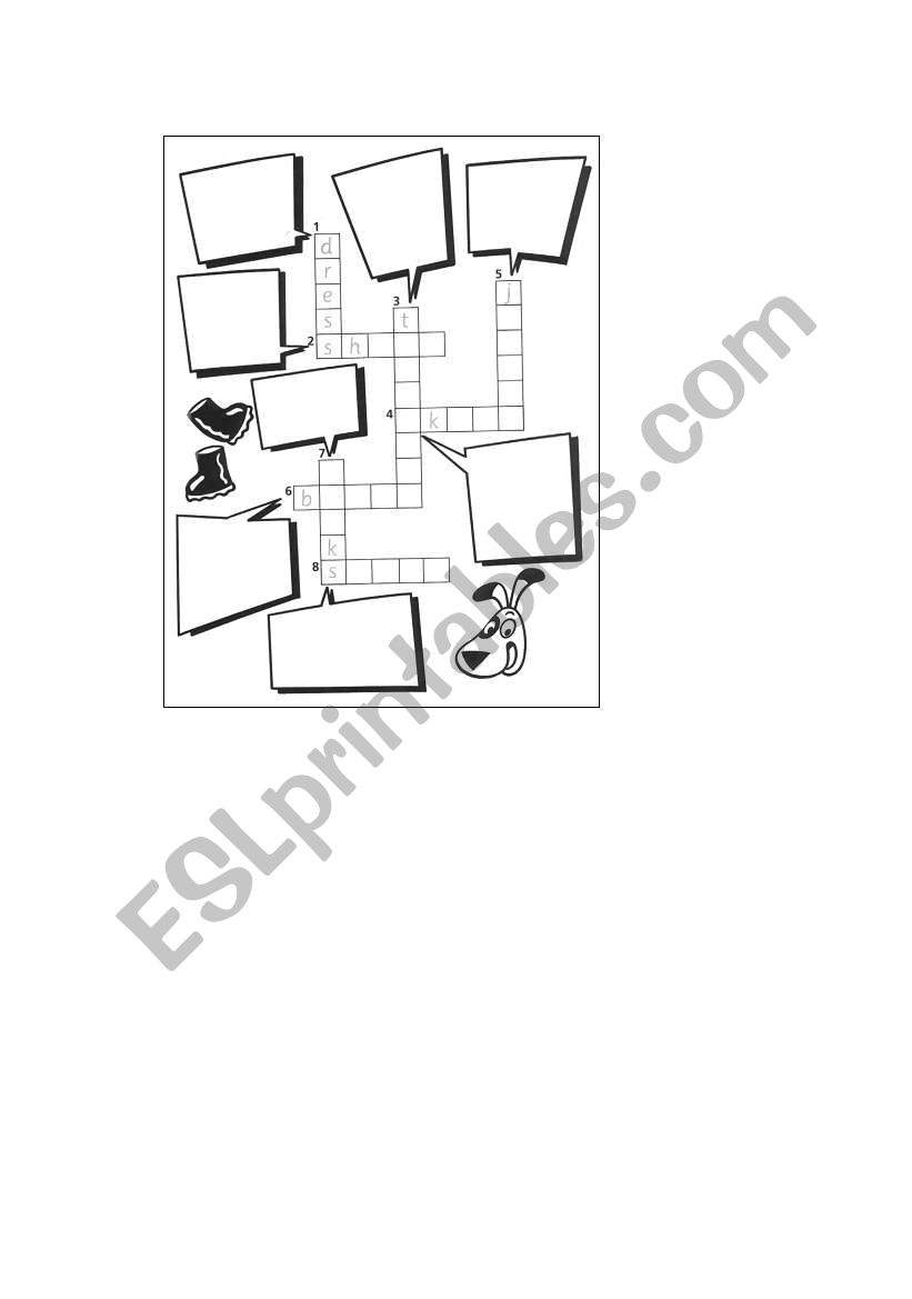 Crossword worksheet