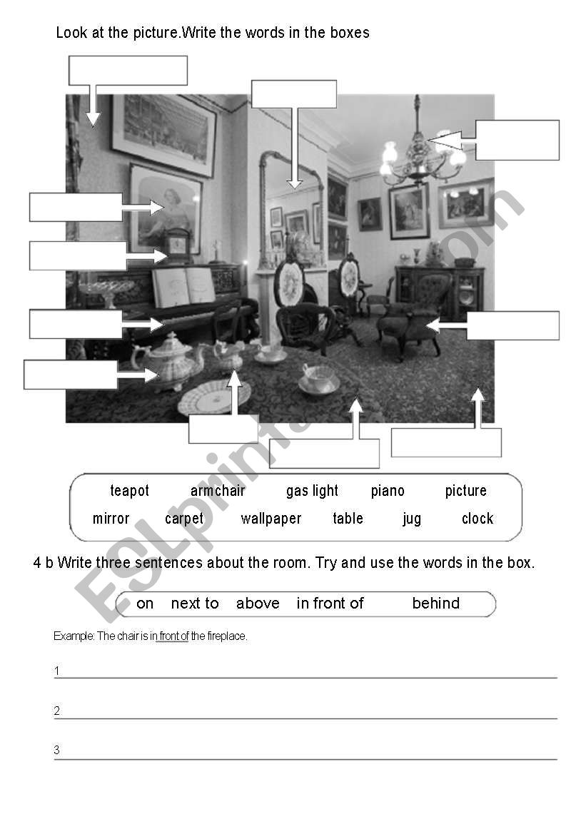 prepositions of place worksheet