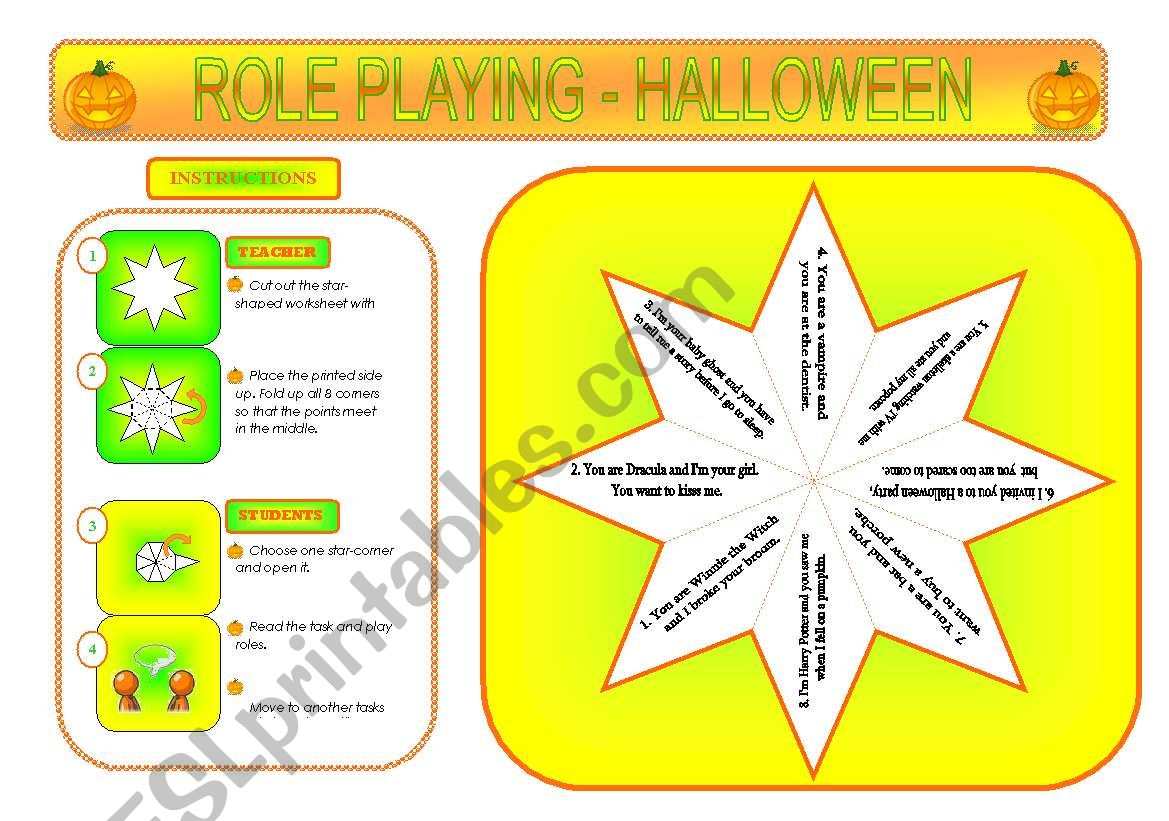 Halloween - role playing (editable)