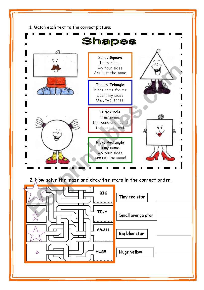 Shapes worksheet