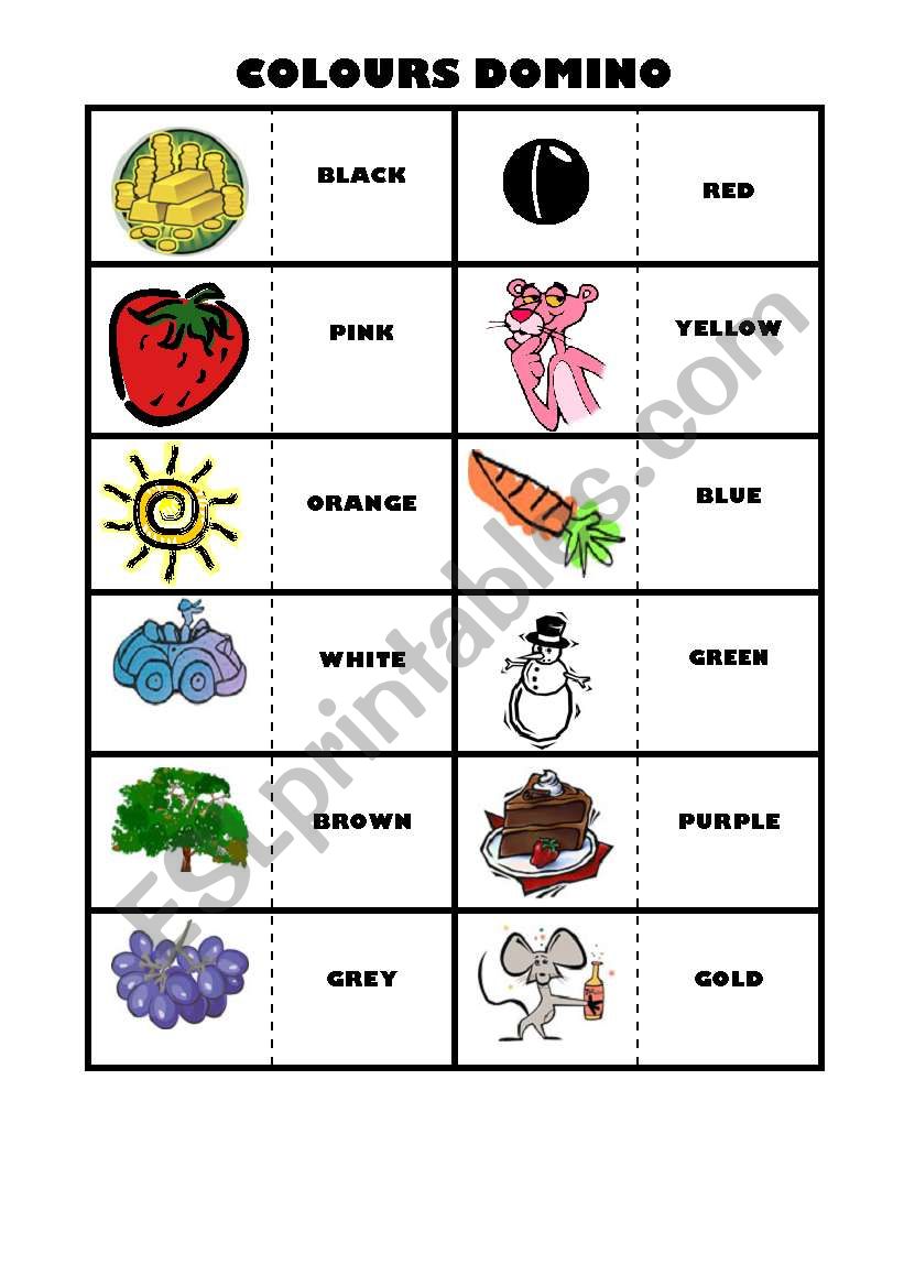 colours  worksheet