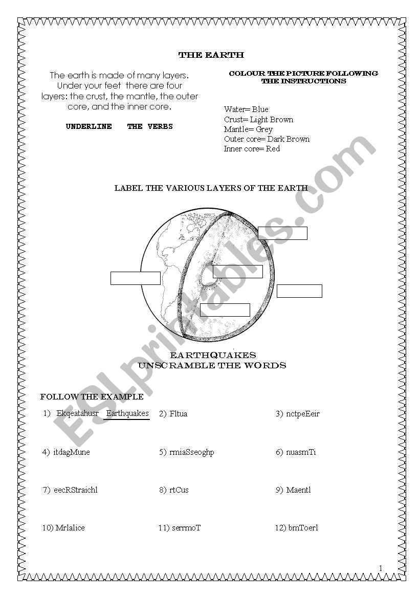 DEFORESTATION worksheet