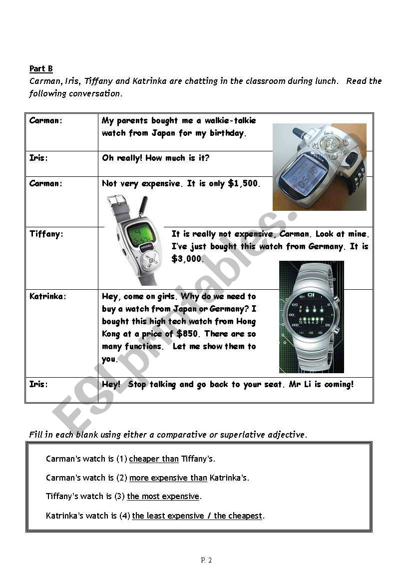 comparatives and superlatives worksheet