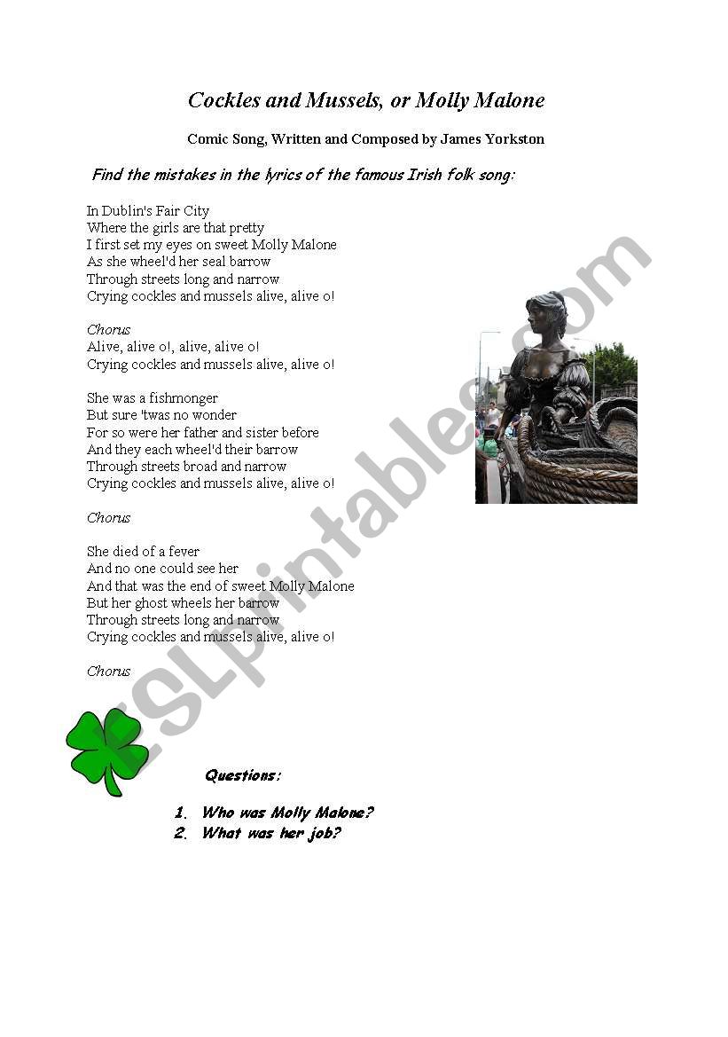 Ireland: Molly Malone close listening folk song