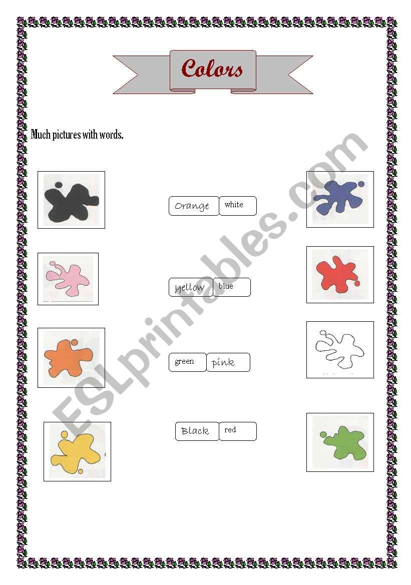 Colors worksheet