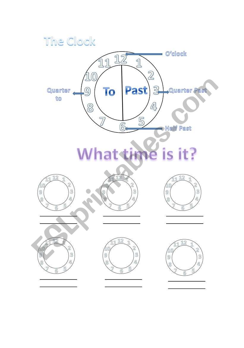 Clock exercises worksheet