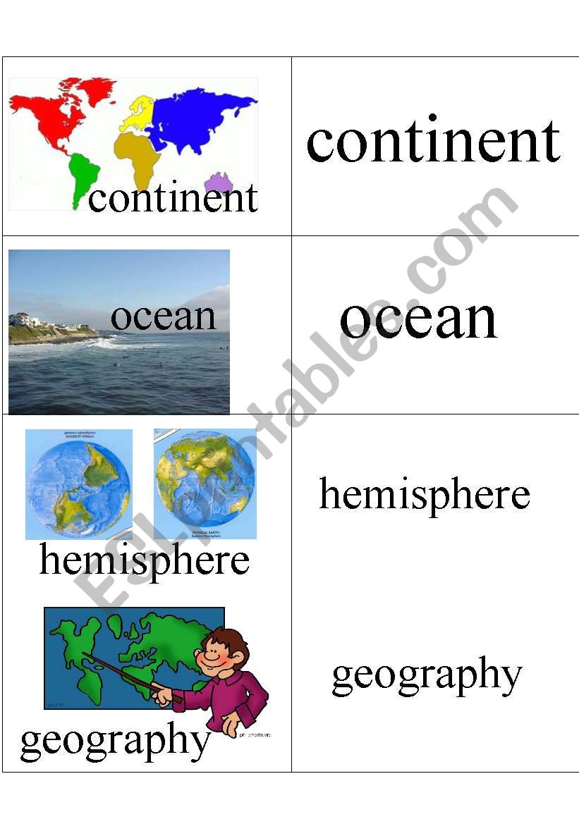 Geography Words 1 worksheet