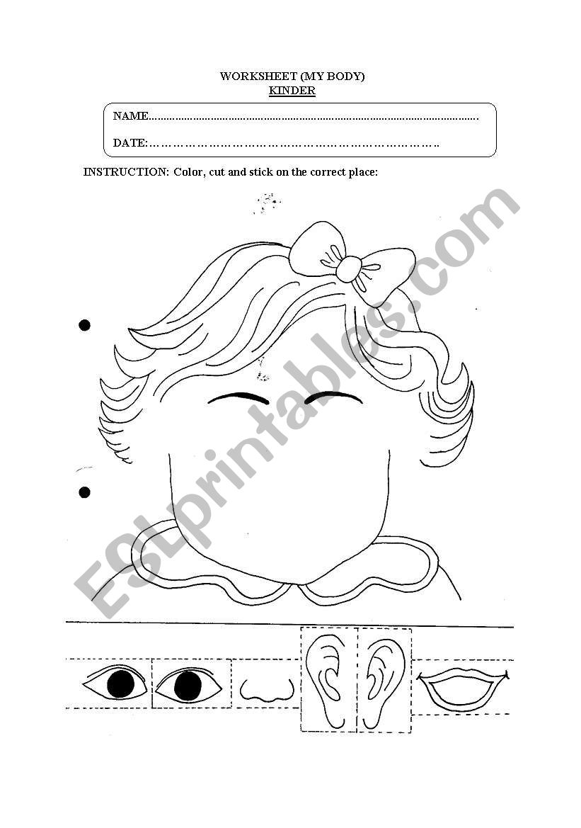 MY FACE worksheet