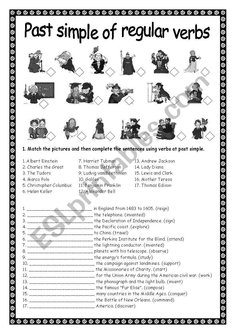 FAMOUS PEOPLE worksheet