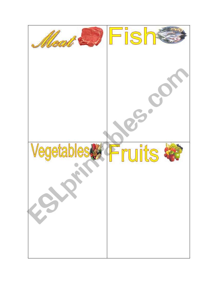 Classifying food 1 worksheet