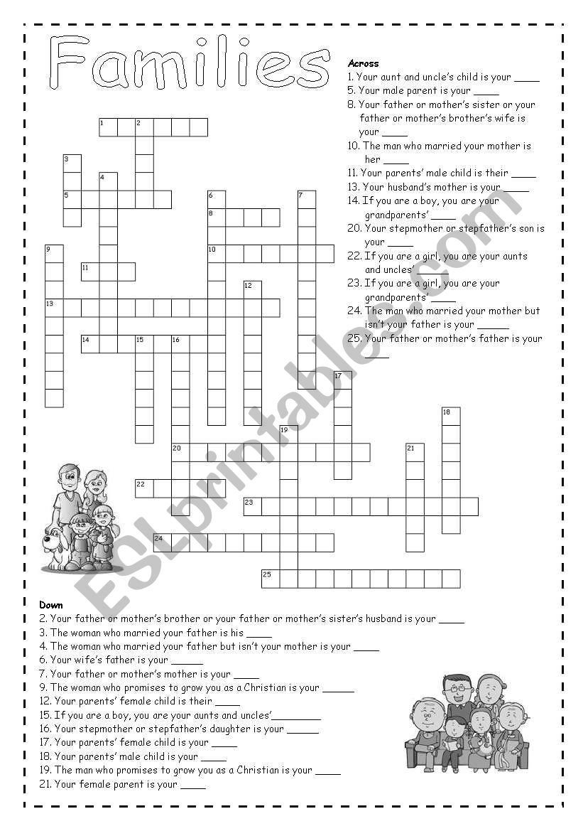 FAMILIES worksheet