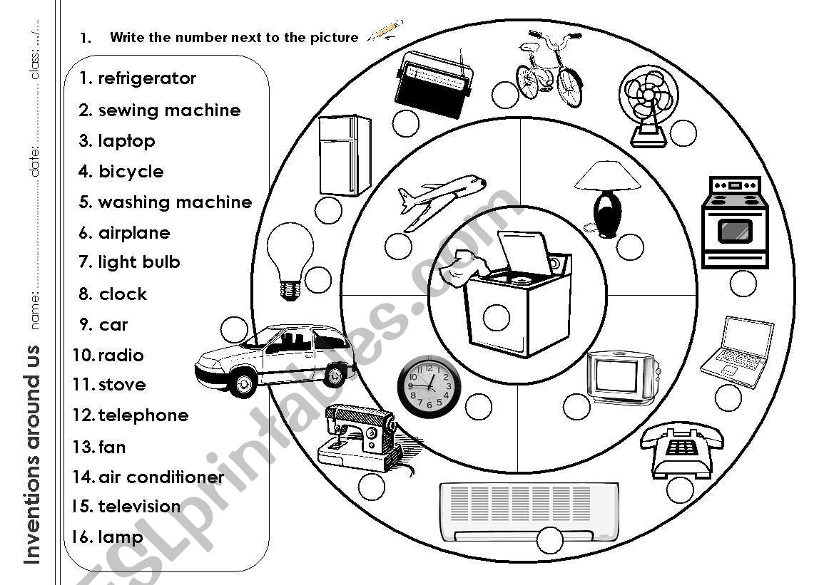 Inventions Around Us worksheet