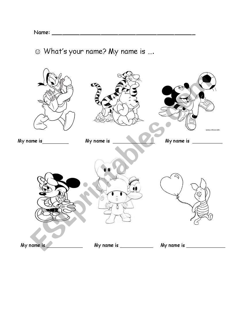 Whats your name? worksheet