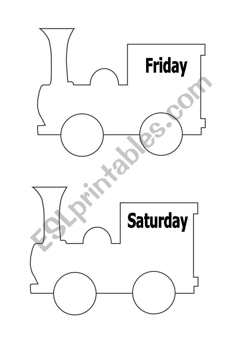 TRAIN-DAYS - PART II worksheet