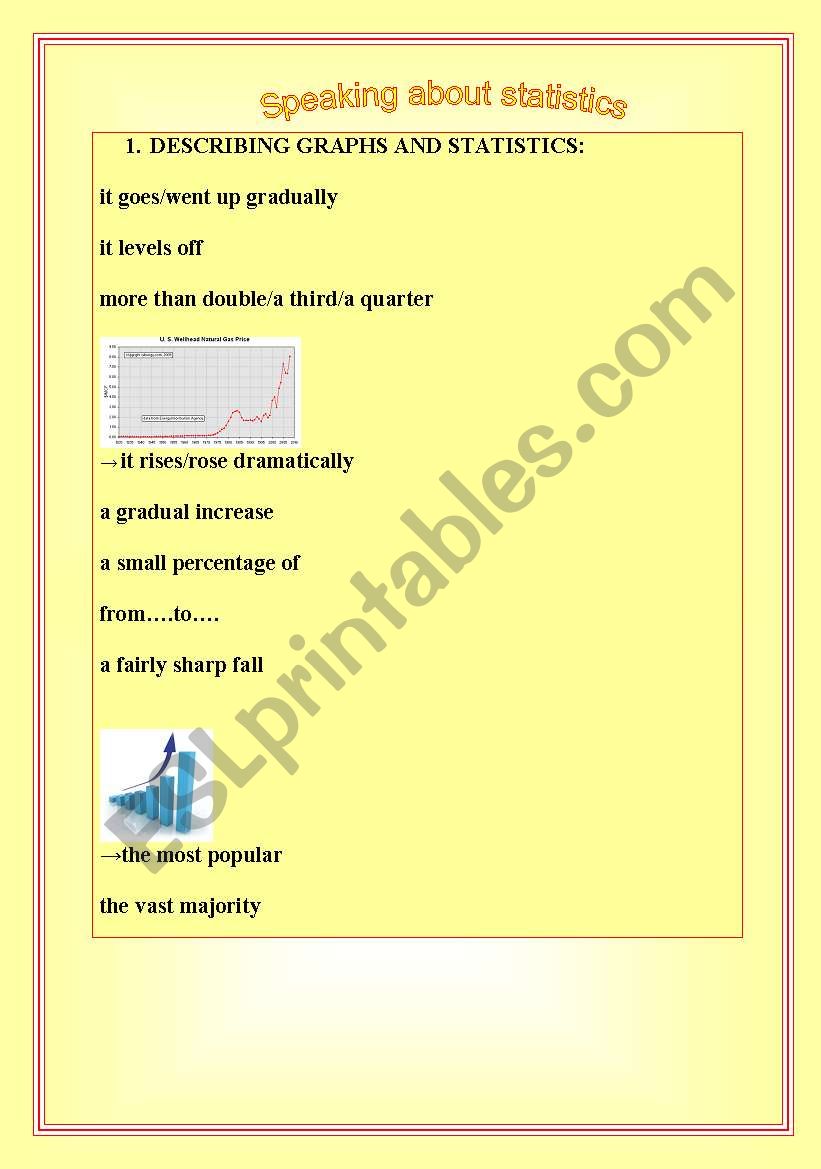 Business English: vocabulary for describing STATISTICS