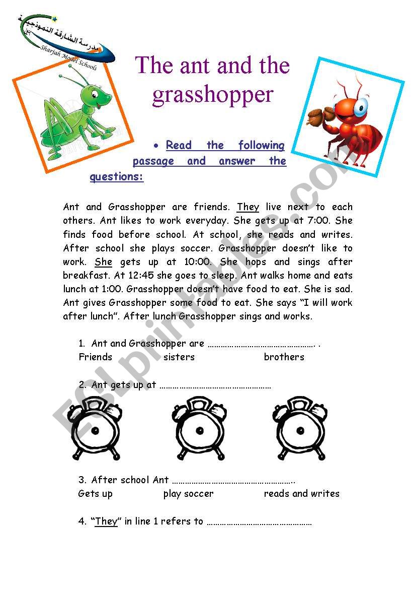 reading Comprehension worksheet