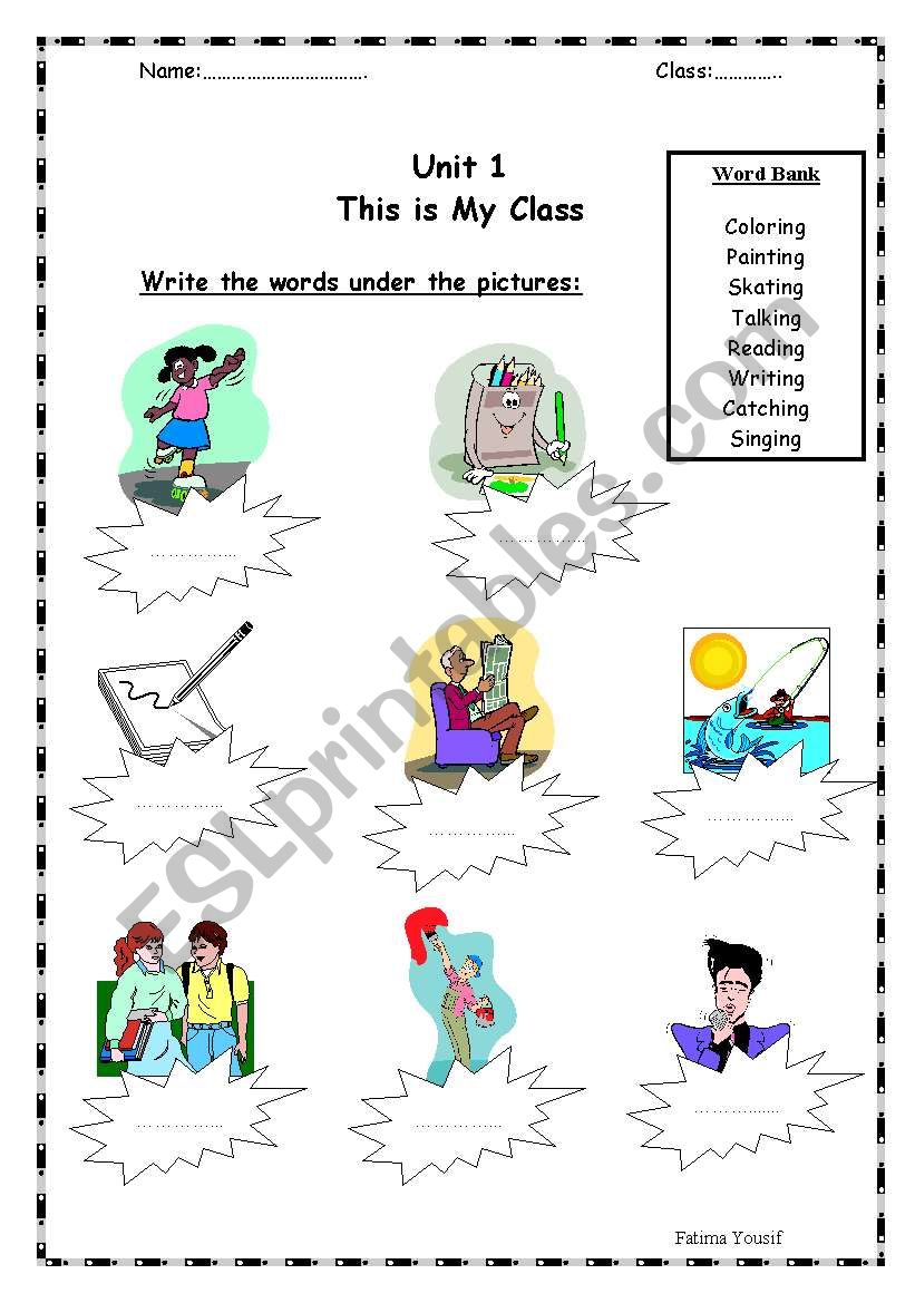 action worksheet worksheet