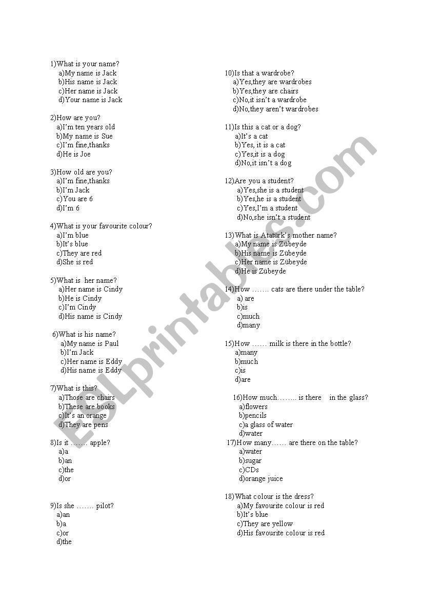 again grammar worksheet