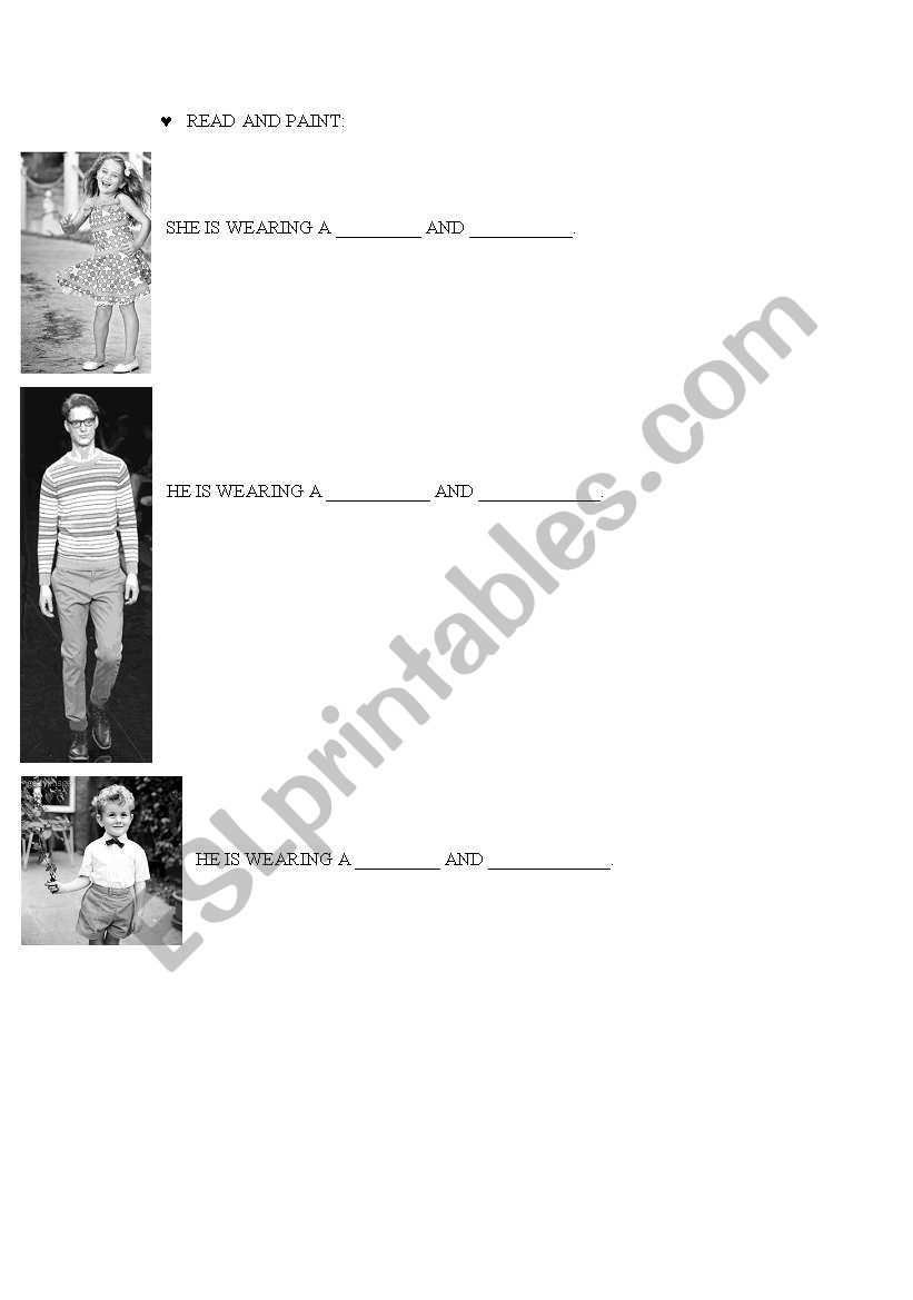 CLOTHES worksheet