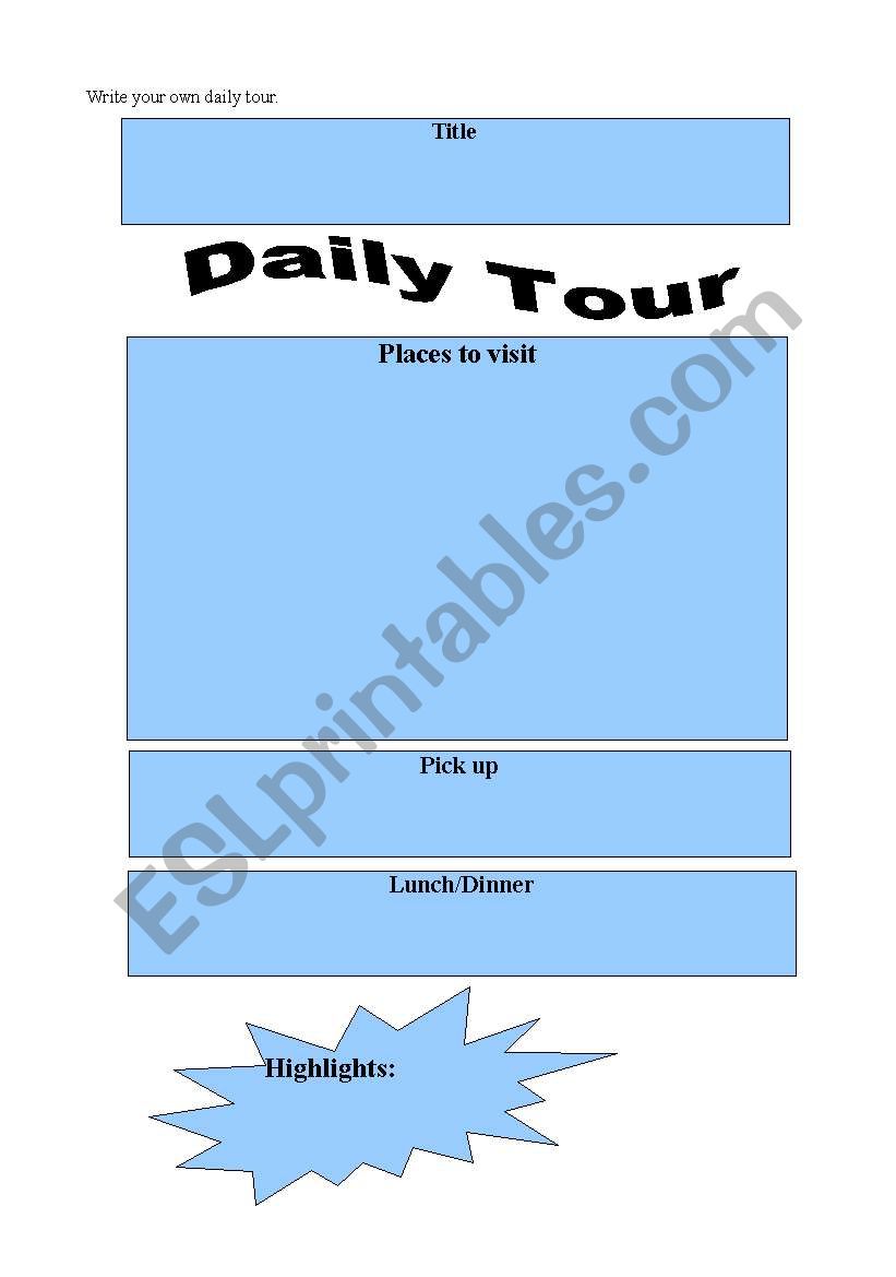 Speaking activity worksheet
