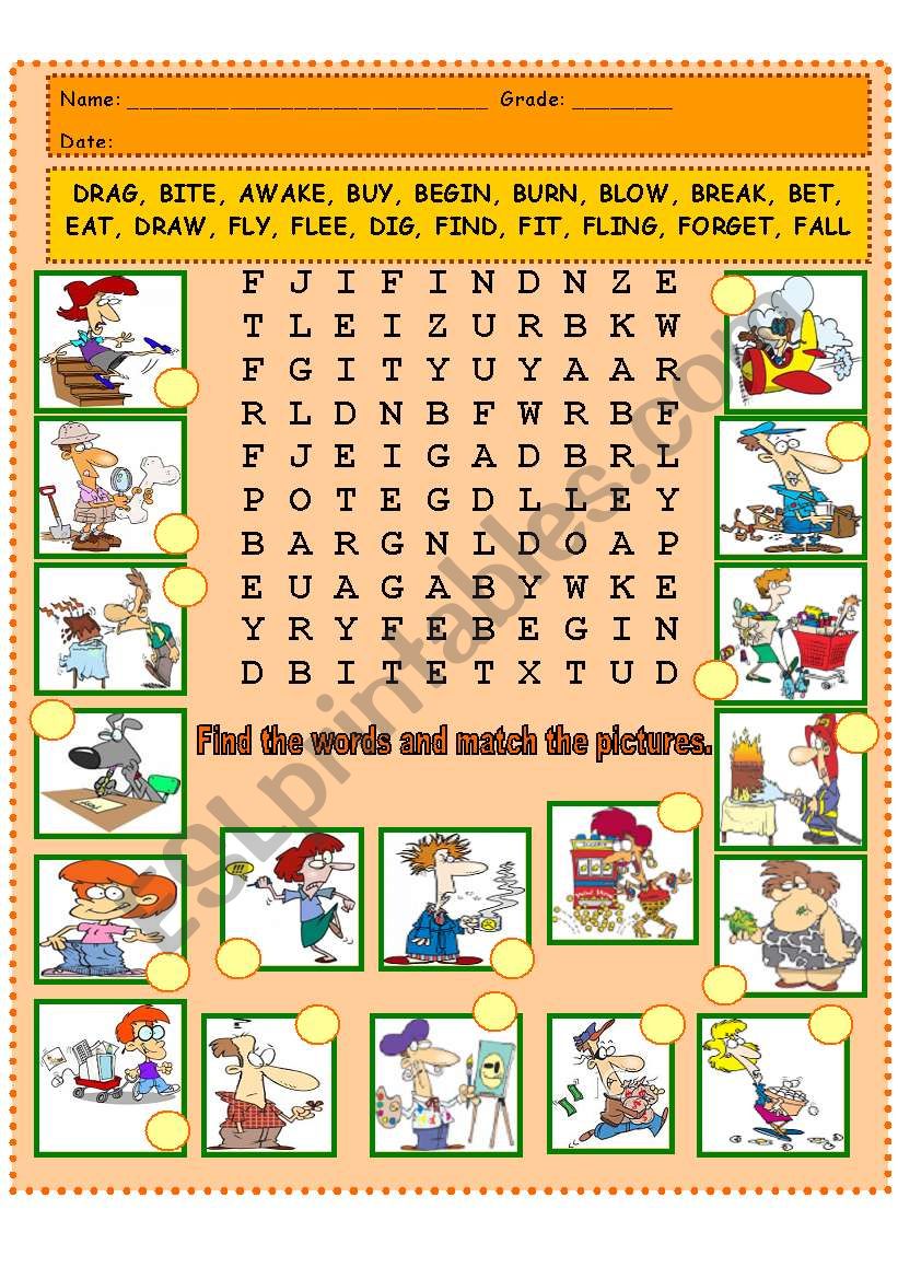 irregular-verb-word-search-and-matching-pics-esl-worksheet-by-lizsantiago