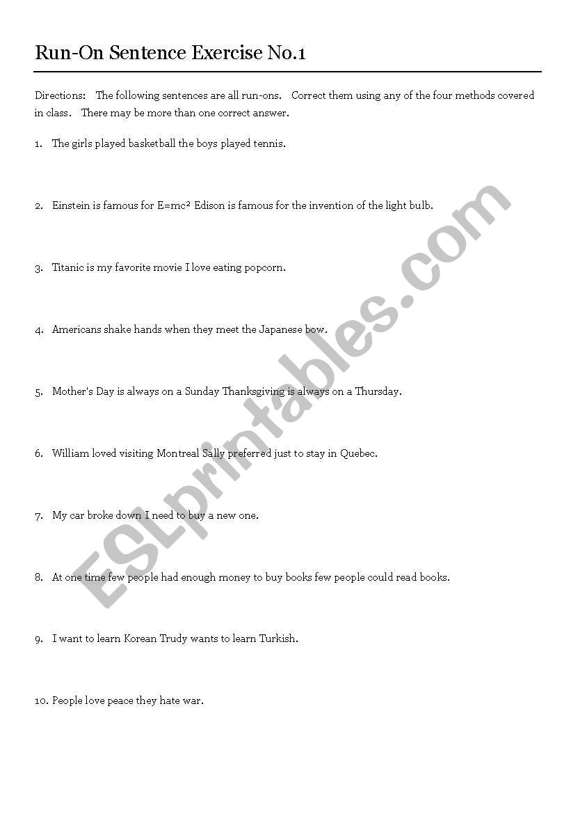 50-run-on-sentence-worksheet-pdf