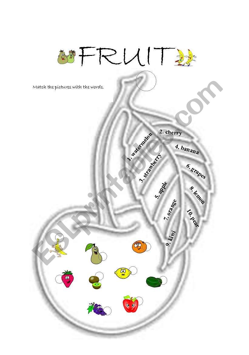 Fruit worksheet