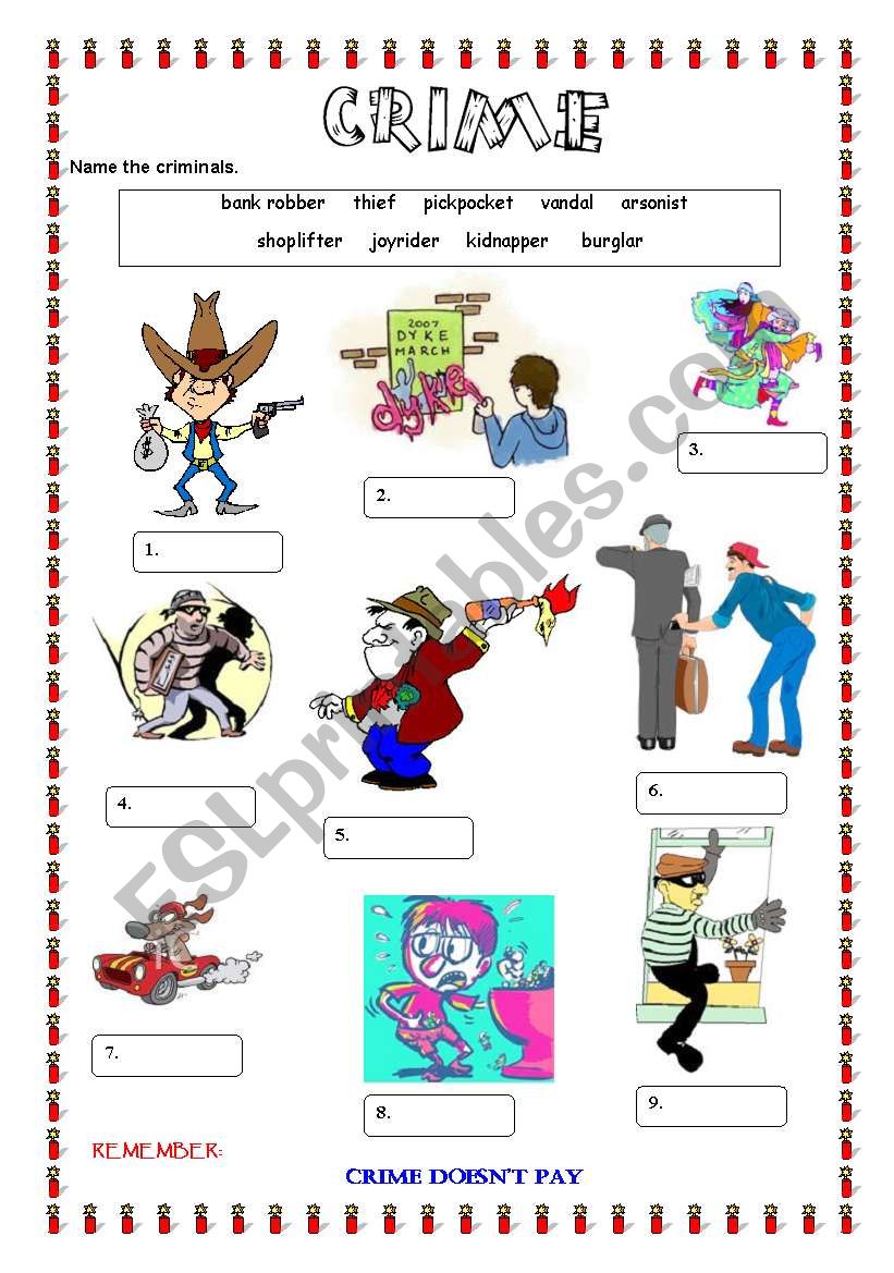 CRIME worksheet