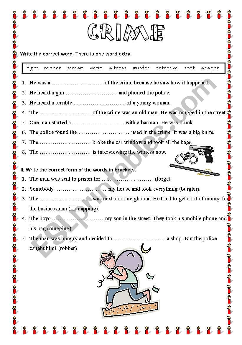 CRIME worksheet