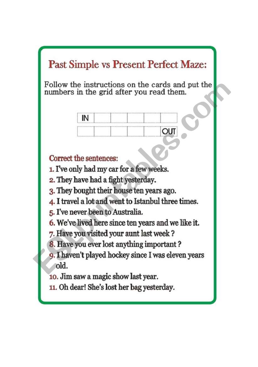 Present Perfect And Past Simple 2