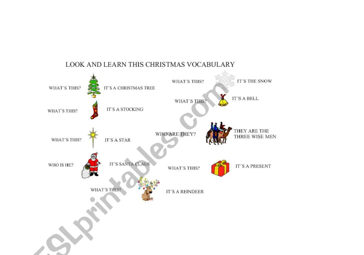 christmas worksheet