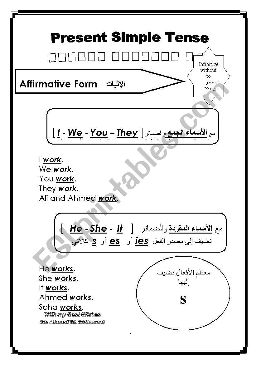 Present simple worksheet