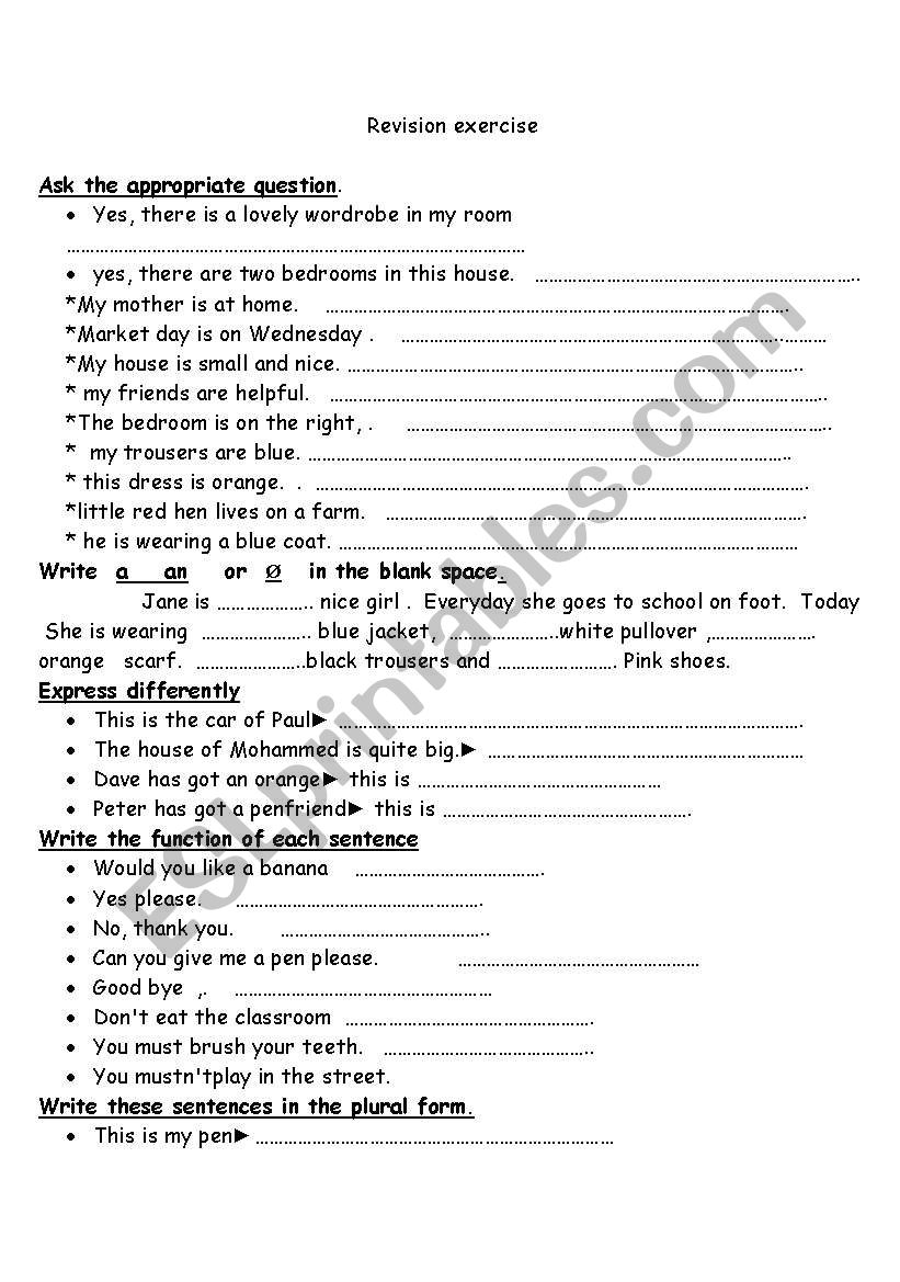 practice worksheet