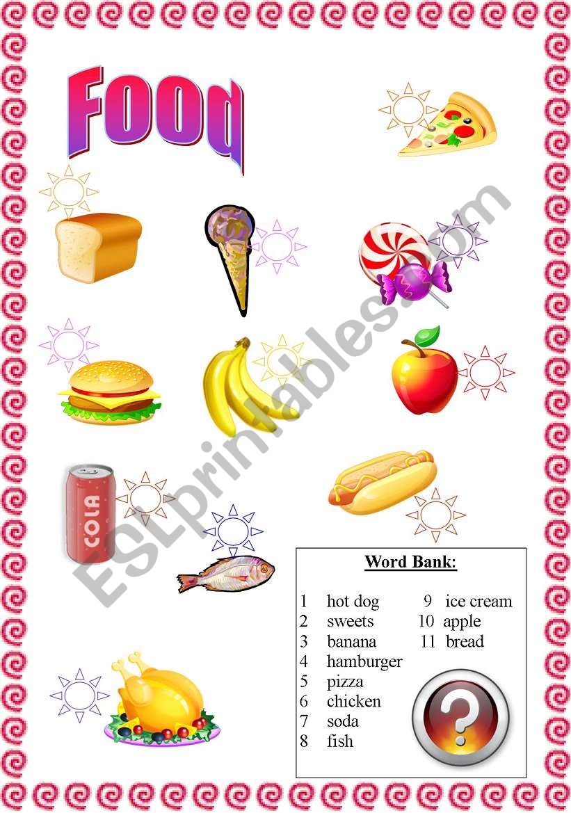 Food worksheet