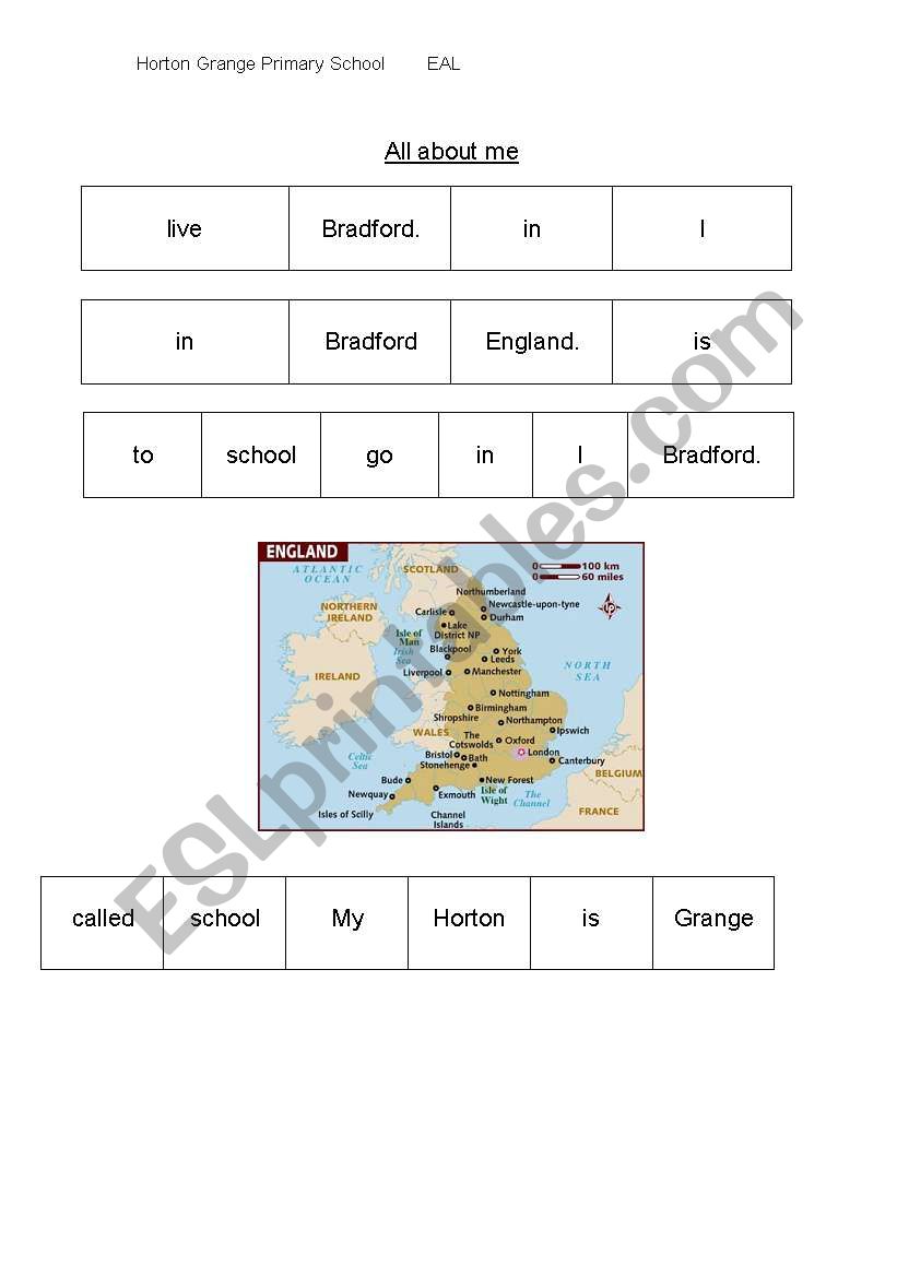 All about me worksheet
