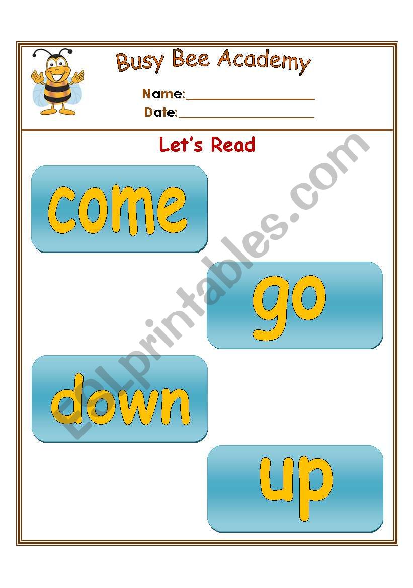 Sight Reading worksheet