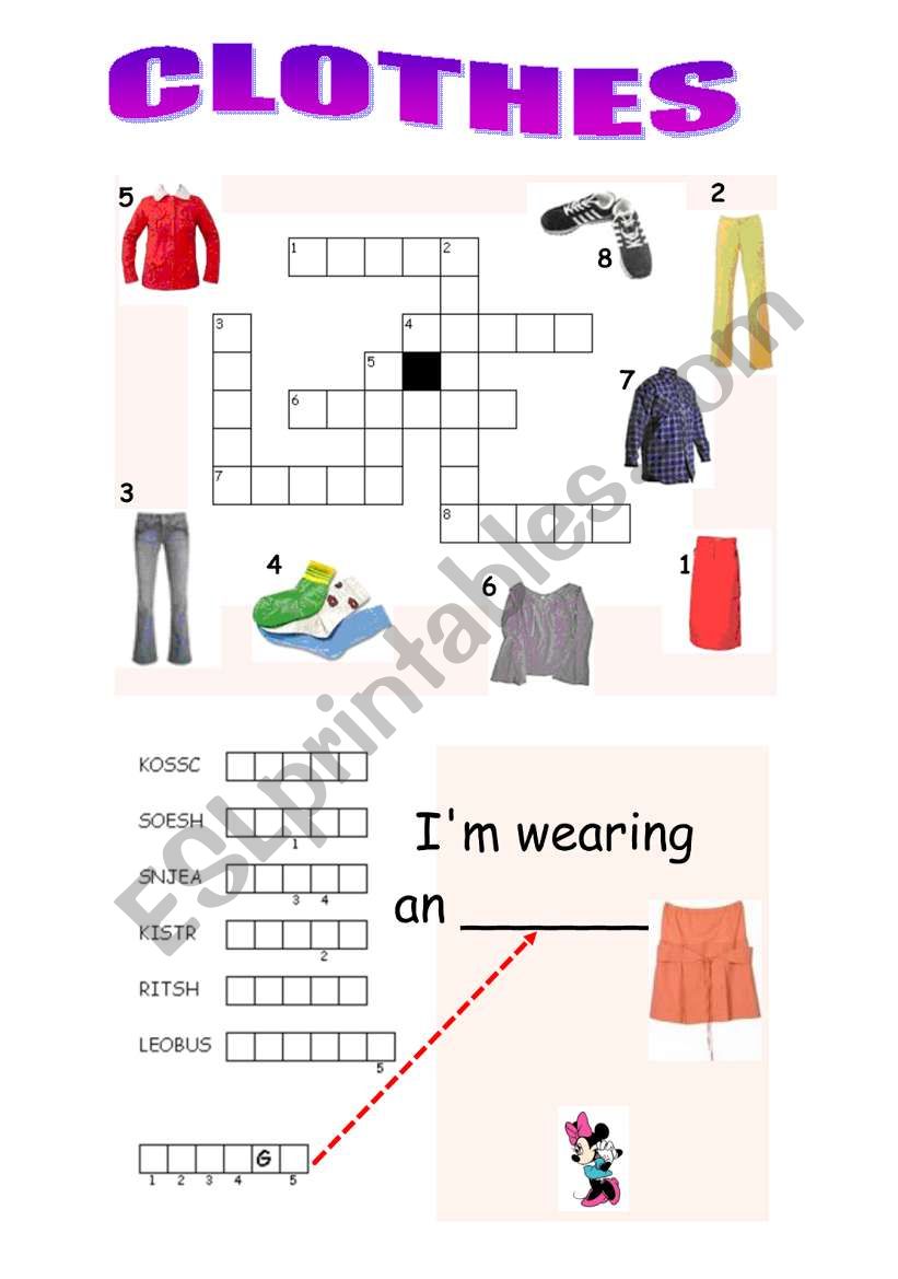 Clothes worksheet