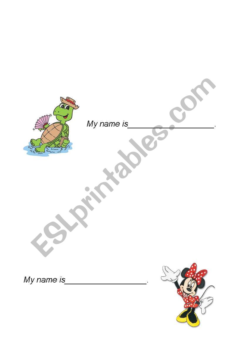 Cards for introductions worksheet
