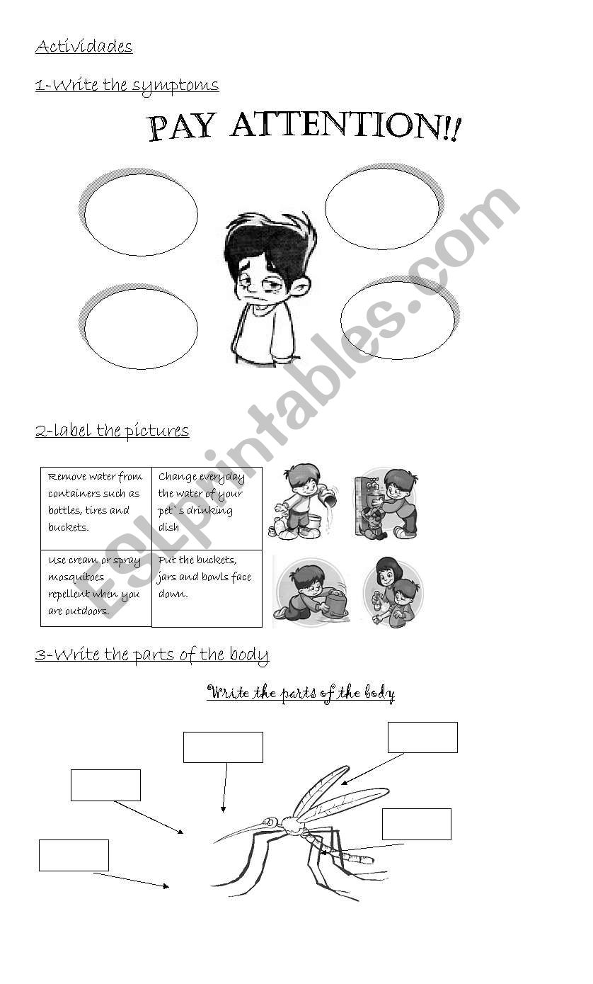 Dengue Activity worksheet