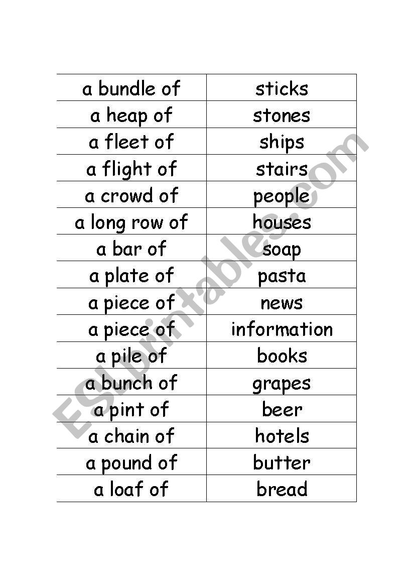 Quantifiers worksheet