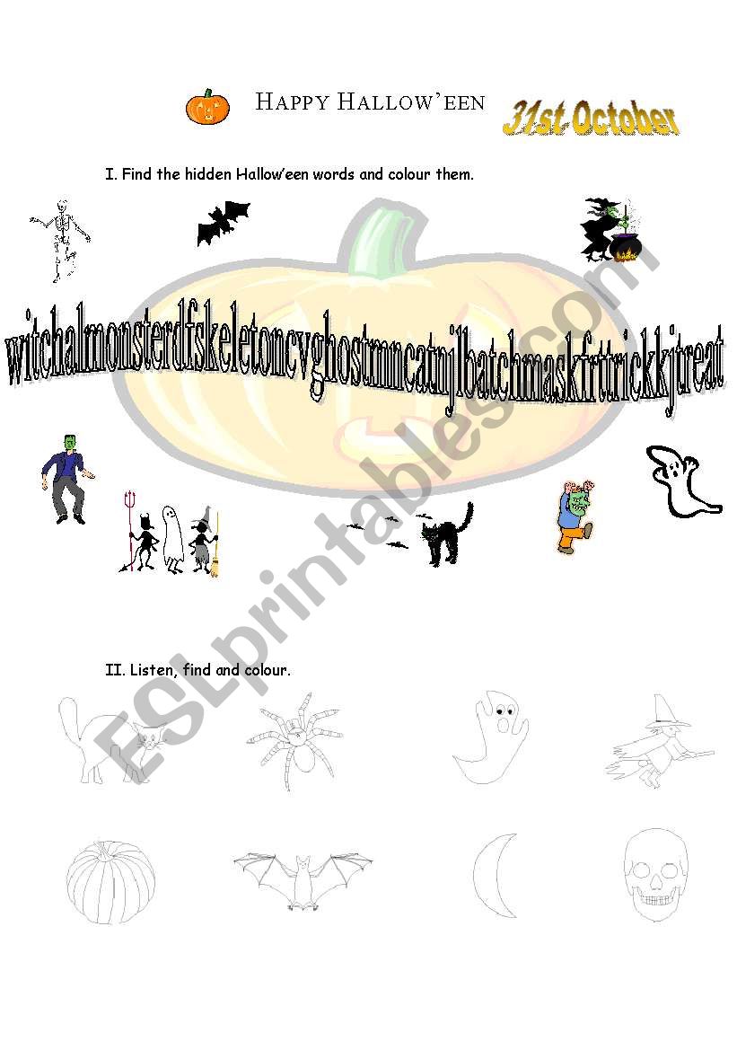 halloween fun worksheet