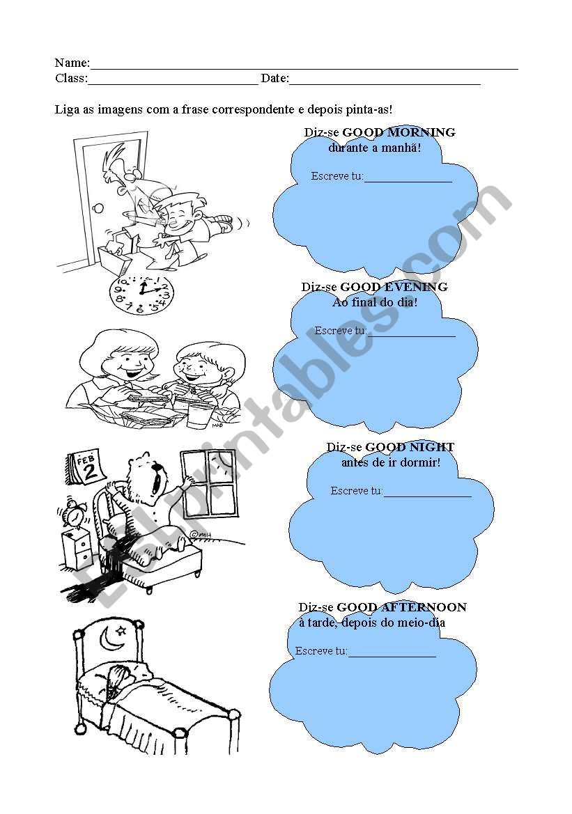 Greetings - Introduction worksheet