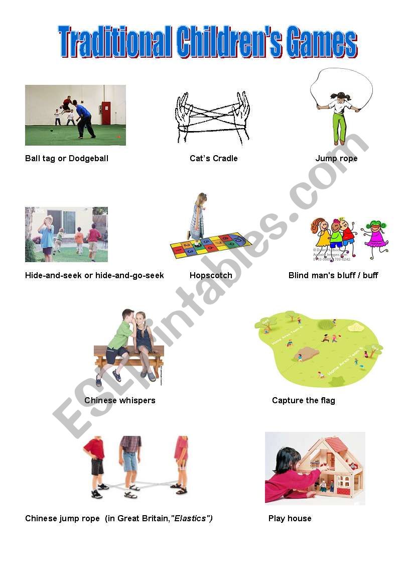 Traditional Childrens Games worksheet