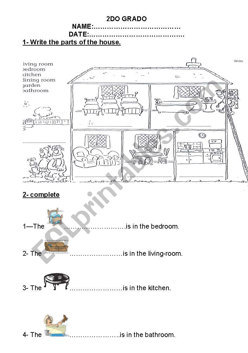 parts of the house-parts of the body