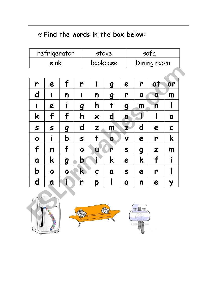 parts of the house worksheet