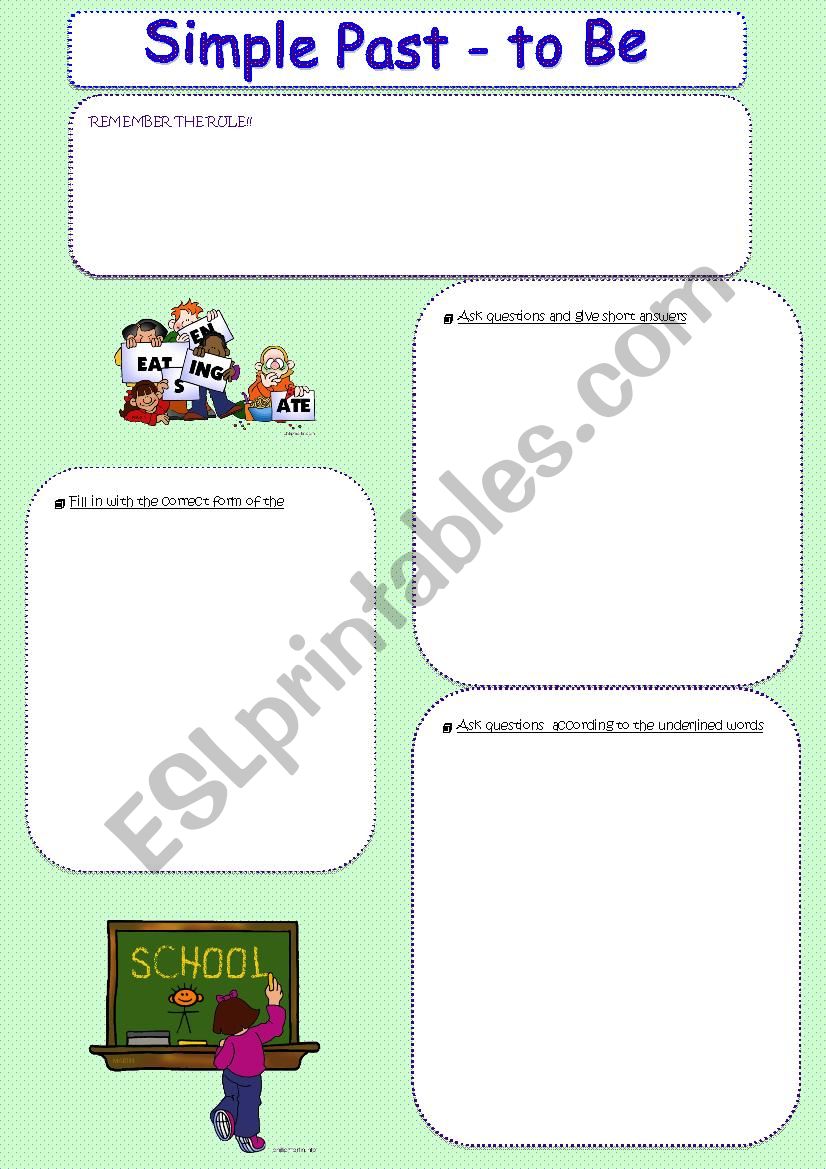 Simple past - TO BE worksheet